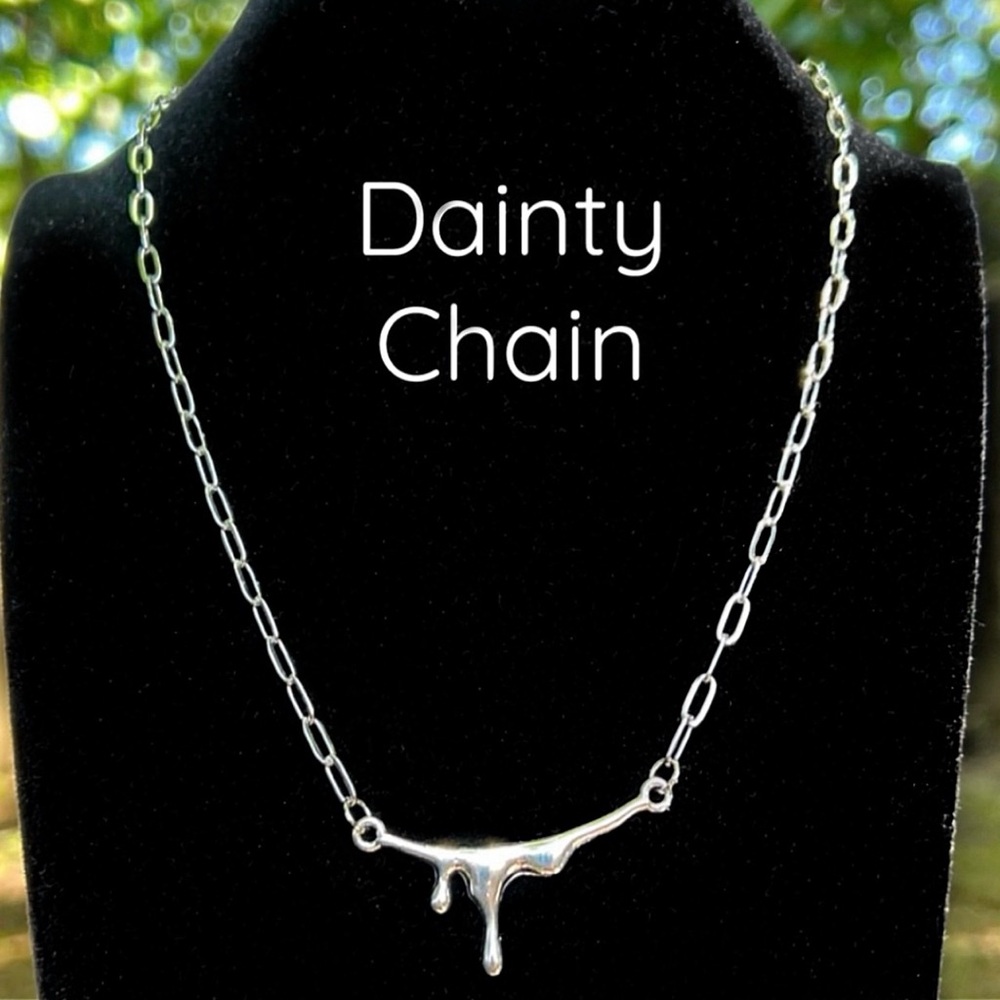 Dripping in Silver Necklace - Picture 4 of 10